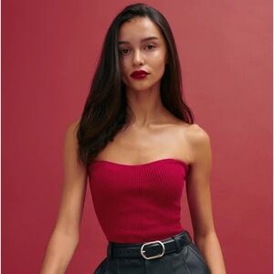 Reformation jenni strapless sweater